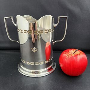 Antique Silver Plate Wine Bottle Holder Coaster T White Sheffield 1880s England